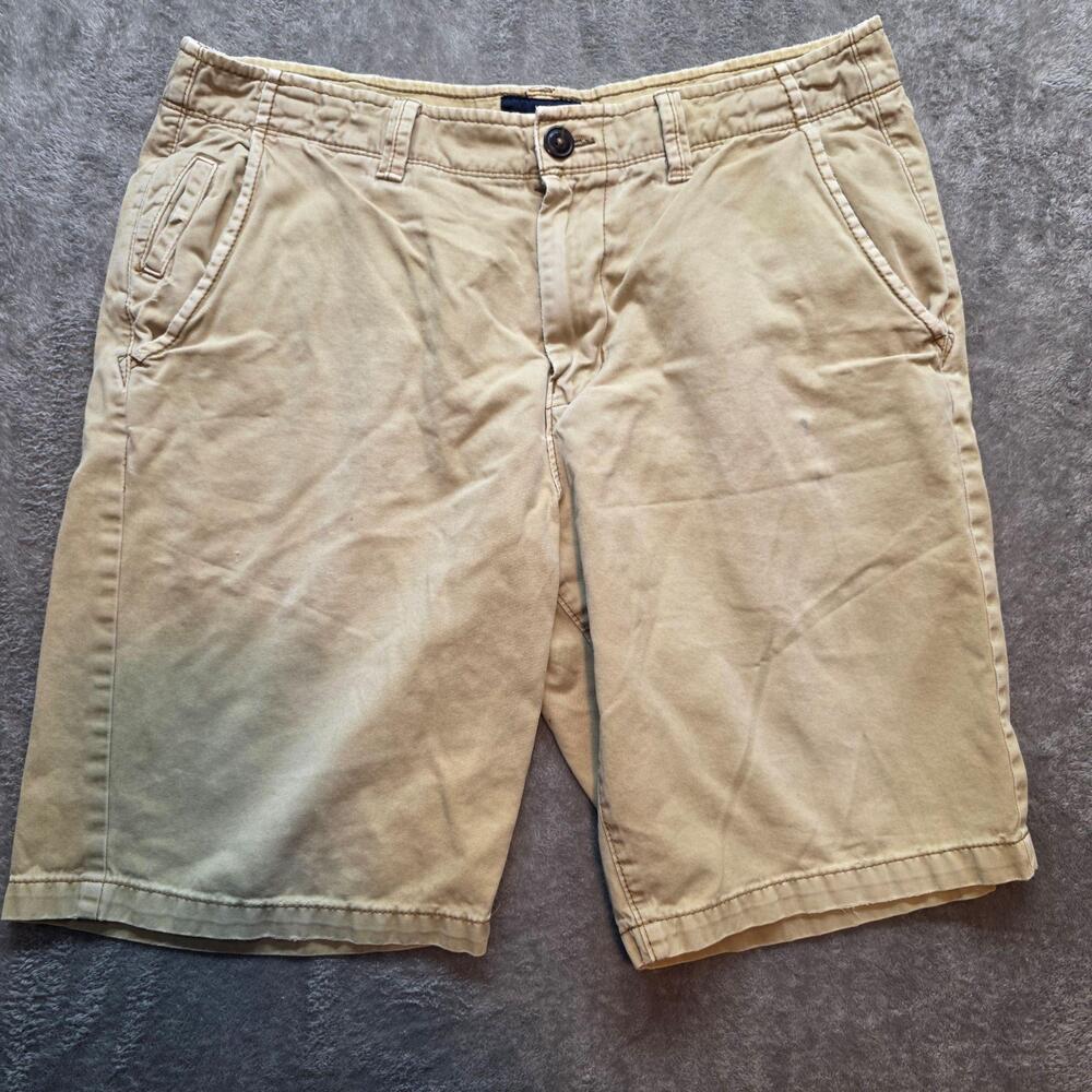 American Eagle Outfitters Chino Shorts Mens 34 Beige Longboard Cotton Casual